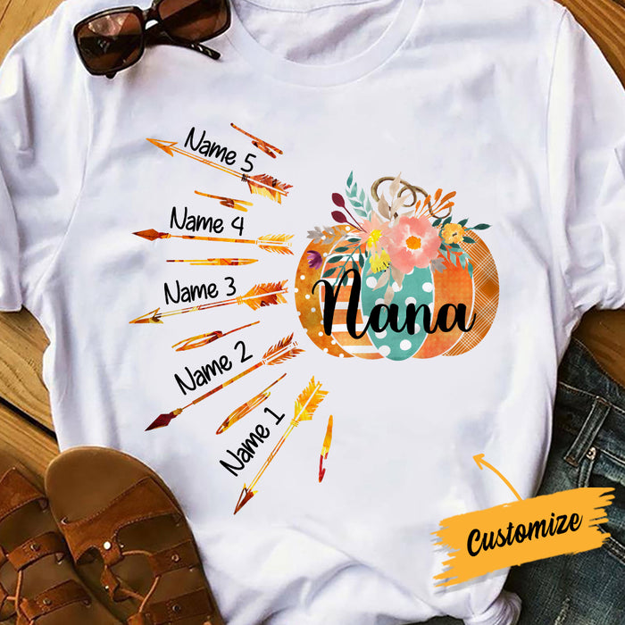 Personalized Fall Halloween Mom Grandma T Shirt AG122 26O34 1