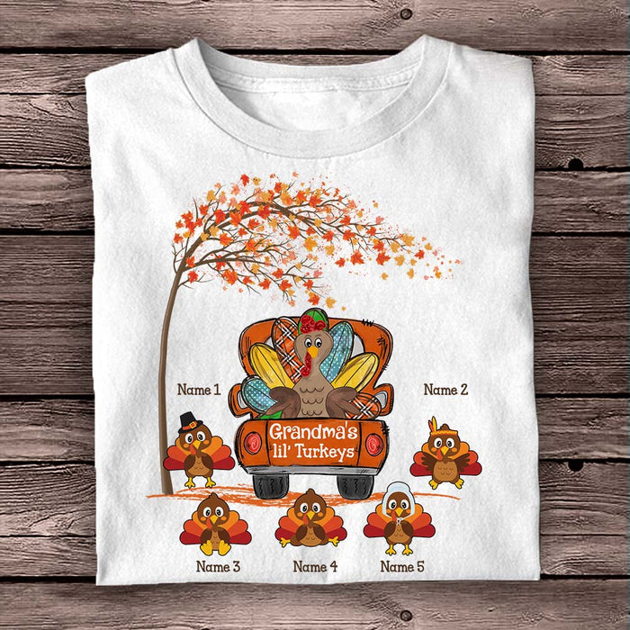 Personalized Grandma Turkey Fall T Shirt AG131 95O58 1