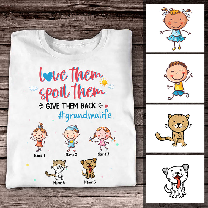 Personalized Mom Grandma T Shirt AG123 30O57 1