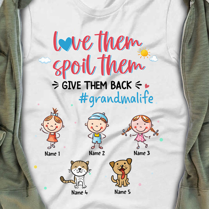 Personalized Mom Grandma T Shirt AG123 30O57 1
