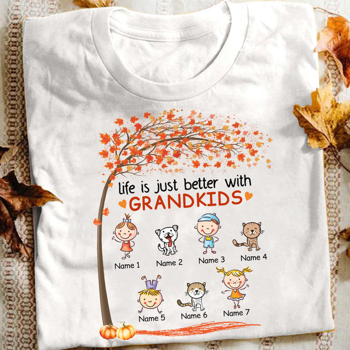 Personalized Grandma Fall T Shirt AG125 30O53 1