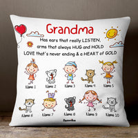 Personalized Mom Grandma Grandchildren Pillow AG131 24O47 (Insert Included) thumb 1