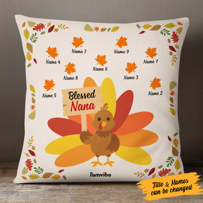 Personalized Fall Halloween Thankful Mom Grandma Pillow AG141 24O53 (Insert Included) 1