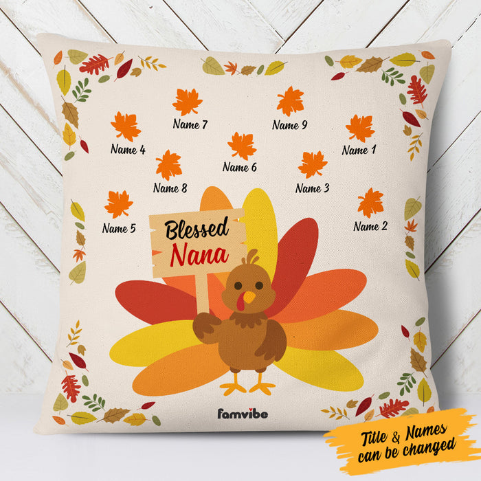 Personalized Fall Halloween Thankful Mom Grandma Pillow AG141 24O53 (Insert Included) 1