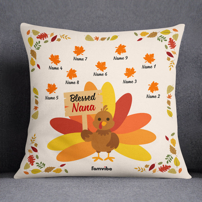Personalized Fall Halloween Thankful Mom Grandma Pillow AG141 24O53 (Insert Included) 1