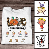 Personalized Fall Halloween Mom Grandma T Shirt AG132 26O36 thumb 1