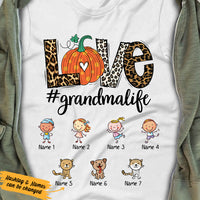 Personalized Fall Halloween Mom Grandma T Shirt AG132 26O36 thumb 1