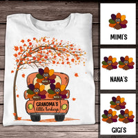 Personalized Fall Grandma Little Turkeys T Shirt AG131 87O34 thumb 1