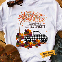 Personalized Fall Grandma Little Turkeys T Shirt AG132 87O58 thumb 1