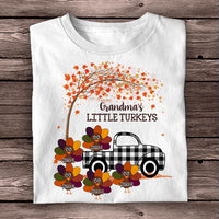 Personalized Fall Grandma Little Turkeys T Shirt AG132 87O58 thumb 1