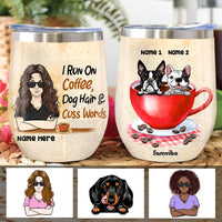 Personalized Dog Woman Coffee Wine Tumbler AG132 95O36 thumb 1