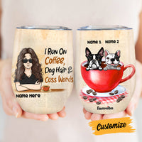 Personalized Dog Woman Coffee Wine Tumbler AG132 95O36 thumb 1