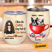 Personalized Dog Woman Coffee Wine Tumbler AG132 95O36 thumb 1