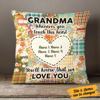 Personalized Grandma Fall Pillow AG133 95O58 (Insert Included) thumb 1