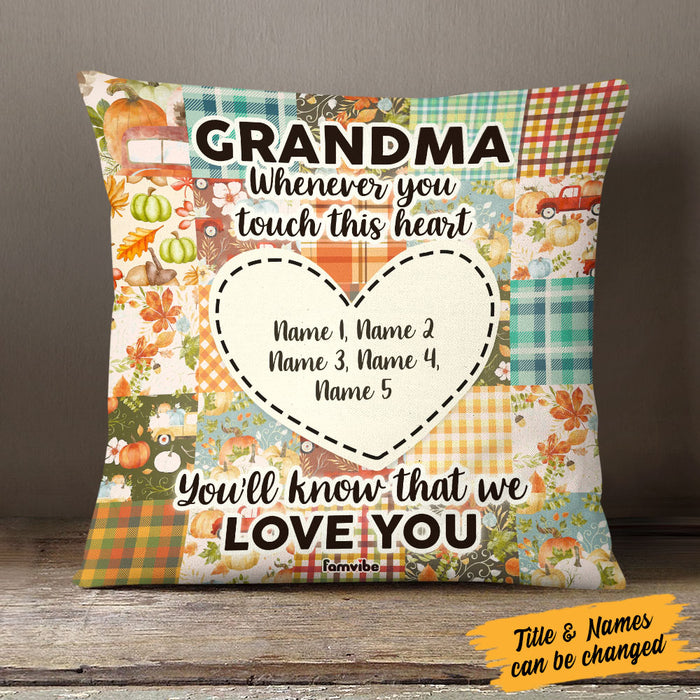 Personalized Grandma Fall Pillow AG133 95O58 (Insert Included) 1
