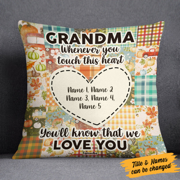 Personalized Grandma Fall Pillow AG133 95O58 (Insert Included) 1