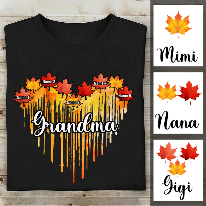 Personalized Grandma Fall Halloween T Shirt AG134 95O34 1
