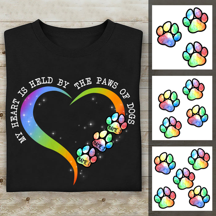Personalized Dog Heart Held By T Shirt AG141 30O36 1