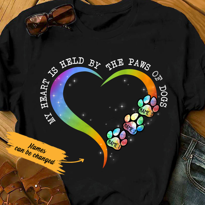 Personalized Dog Heart Held By T Shirt AG141 30O36 1