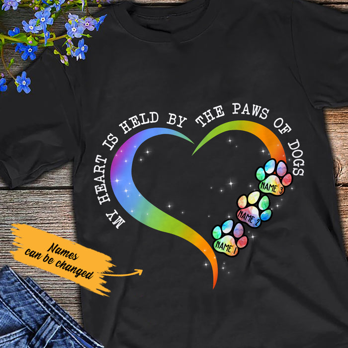 Personalized Dog Heart Held By T Shirt AG141 30O36 1