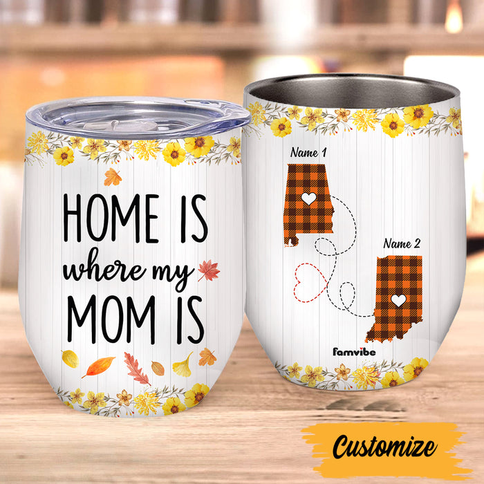 Personalized Fall Mom Home Wine Tumbler AG143 24O47 1