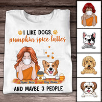 Personalized Fall Dog Mom T Shirt AG142 26O53 thumb 1