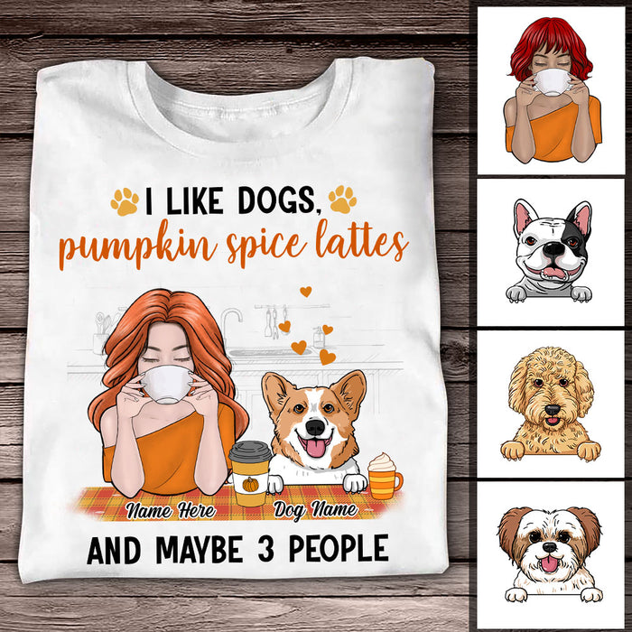 Personalized Fall Dog Mom T Shirt AG142 26O53 1