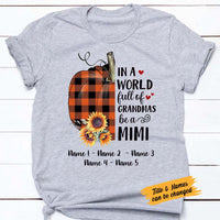 Personalized Fall Halloween Mimi Grandma T Shirt AG144 26O58 thumb 1