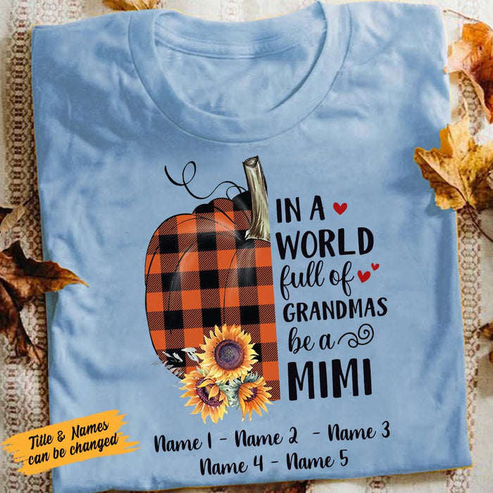 Personalized Fall Halloween Mimi Grandma T Shirt AG144 26O58 1