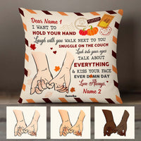 Personalized Fall Couple Love Pillow AG145 24O58 (Insert Included) thumb 1