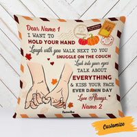 Personalized Fall Couple Love Pillow AG145 24O58 (Insert Included) thumb 1