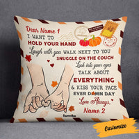 Personalized Fall Couple Love Pillow AG145 24O58 (Insert Included) thumb 1
