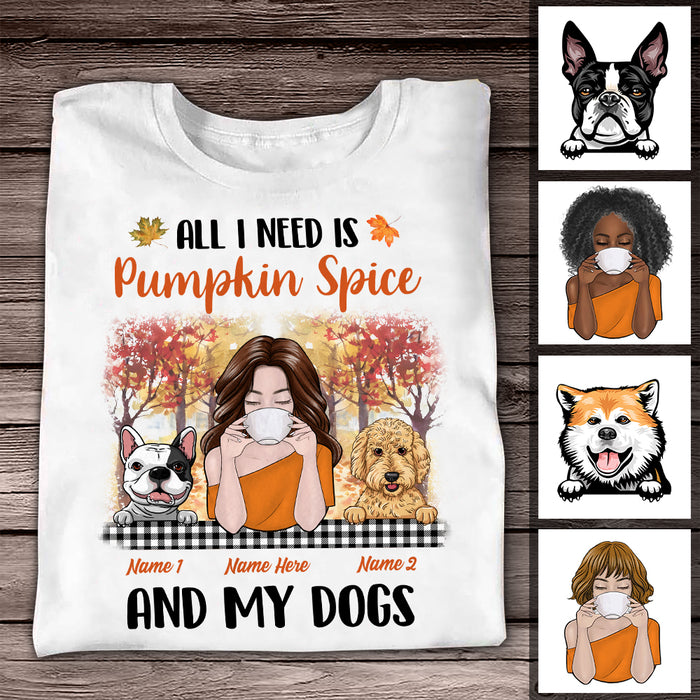 Personalized Dog Fall Pumpkins T Shirt AG145 30O47 1