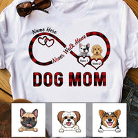Personalized Dog Mom Infinity Heart T Shirt AG144 95O53 thumb 1