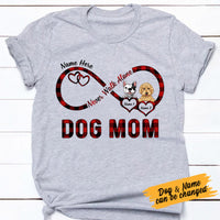 Personalized Dog Mom Infinity Heart T Shirt AG144 95O53 thumb 1