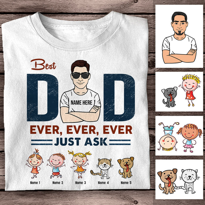 Personalized Dad Grandpa T Shirt AG145 26O58 1