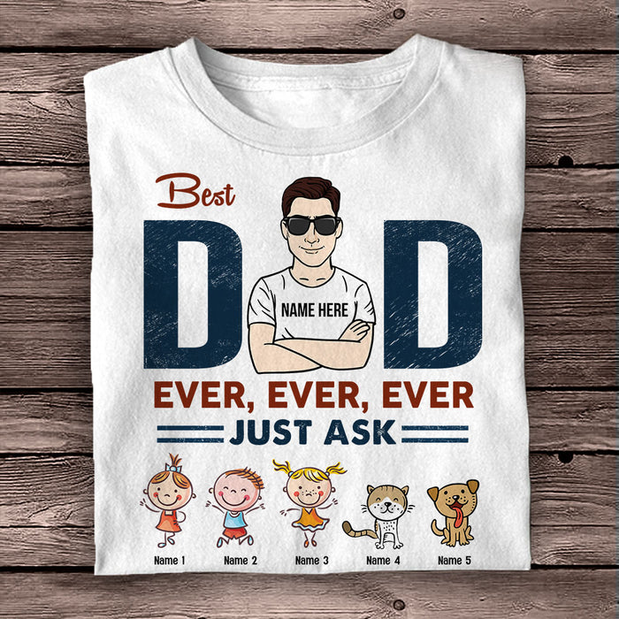 Personalized Dad Grandpa T Shirt AG145 26O58 1