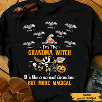 Personalized Grandma Witch Halloween T Shirt AG144 30O47 thumb 1
