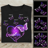 Personalized Mom Grandma Butterflies T Shirt AG172 30O36 thumb 1