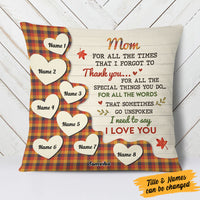 Personalized Mom Grandma Fall Halloween Pillow AG173 95O58 (Insert Included) thumb 1