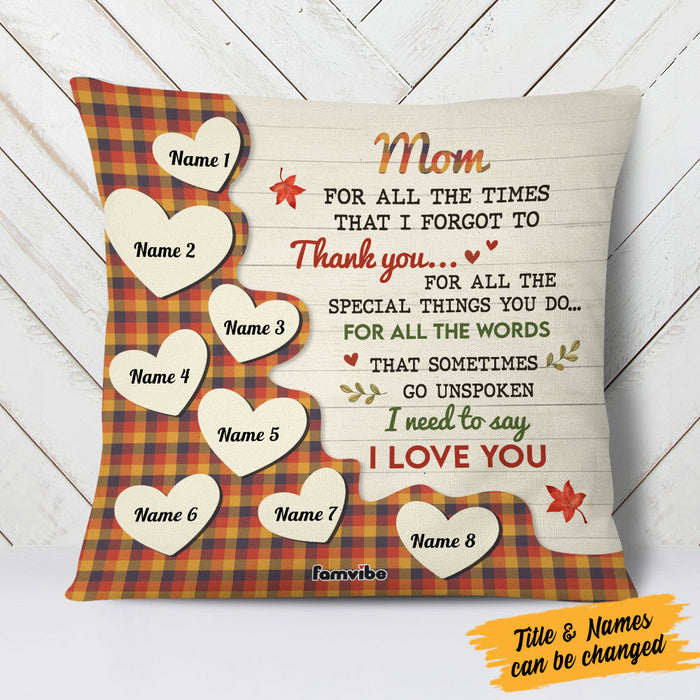 Personalized Mom Grandma Fall Halloween Pillow AG173 95O58 (Insert Included) 1