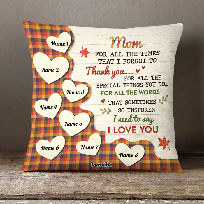 Personalized Mom Grandma Fall Halloween Pillow AG173 95O58 (Insert Included) 1