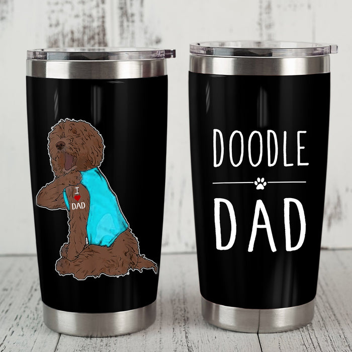 Chocolate Labradoodle Dog Steel Tumbler SAP2917 81O36 1