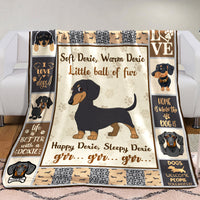 Dachshund Dog  Fleece Blanket OCT0301 81O52 thumb 1