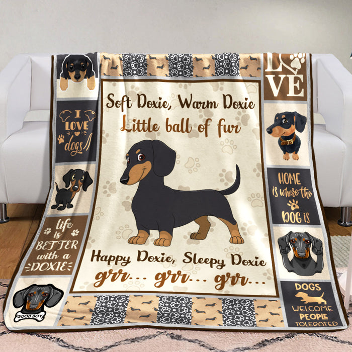 Dachshund Dog  Fleece Blanket OCT0301 81O52 1