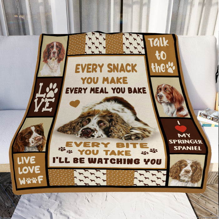 Springer Spaniel Dog Fleece Blanket MR0601 70O43 1