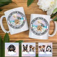 Personalized You Left Paw Prints on My Heart Dog Memorial Mug AP33 67O53 thumb 1