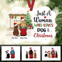 Personalized Just A Girl Who Loves Dogs and Christmas Benelux Ornament NB52 99O34 thumb 1