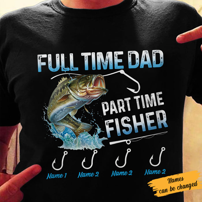 Personalized Full Time Dad Grandpa Fishing T Shirt AP231 30O34 1