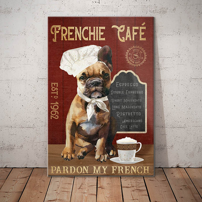 French Bulldog Coffee Company Canvas MR0401 85O36 Famvibe